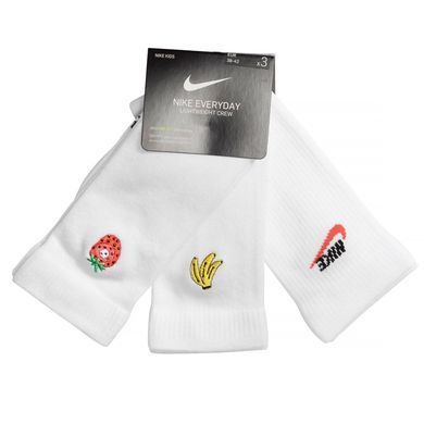 Носки Nike Everyday Lightweight Crew 3-pack white &mdash; CT9487-901, 34-38, 193654449582