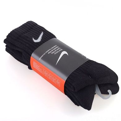Шкарпетки Nike Value Cotton Crew 3-pack black — SX4508-001, 38-42, 685068091391