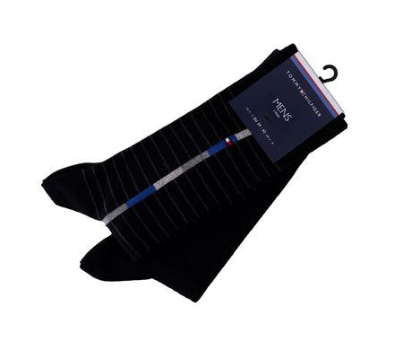 Шкарпетки Tommy Hilfiger Socks Pop Stripe 2-pack black — 482011001-200, 43-46, 8718824568492
