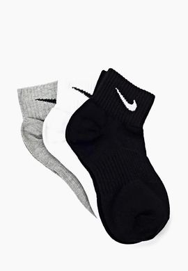 Шкарпетки Nike Lightweight Quarter 3-pack black/gray/white — SX4706-901, 42-46, 884726577226