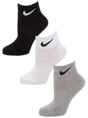 Шкарпетки Nike Lightweight Quarter 3-pack black/gray/white — SX4706-901, 42-46, 884726577226