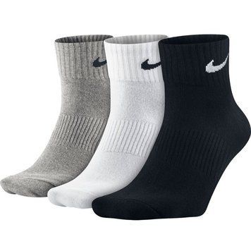Шкарпетки Nike Lightweight Quarter 3-pack black/gray/white &mdash; SX4706-901, 34-38, 884726577172