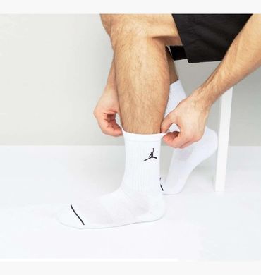 Шкарпетки Nike Jordan Jumpman Quarter 3-pack white — SX5544-100, 46-50, 666003488469