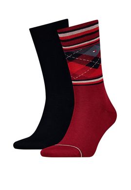Шкарпетки Tommy Hilfiger Socks 2-pack burgundy/black — 482013001-077, 43-46, 8718824572116