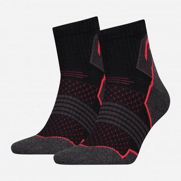 Шкарпетки Head HIKING QUARTER 2P UNISEX чорний, червоний Уні 35-38