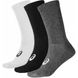 Шкарпетки Asics Crew Sock 3-pack black/gray/white — 155204-0701, 39-42, 8718837138378