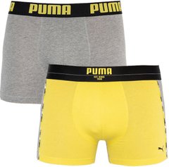 Трусы-боксеры Puma Statement Boxer 2-pack gray/yellow — 501006001-020, XL, 8718824805757