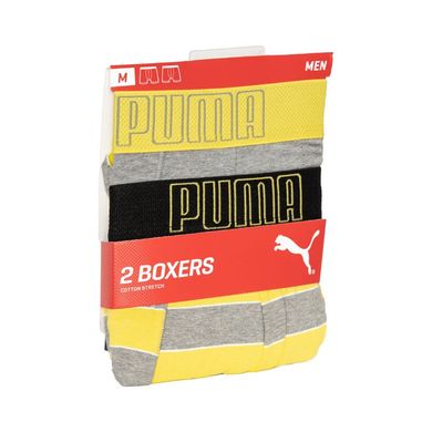 Трусы-боксеры Puma Bold Stripe Boxer 2-pack gray/white — 501001001-020, S, 8718824805009
