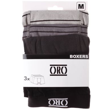 Труси-боксери Oro Men's Boxer 3-pack black/gray — 30893113-1, XXL, 3349610015804
