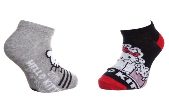 Шкарпетки Hello Kitty Socks 2-pack gray/black — 37712-1, 24-26, 3349610003054