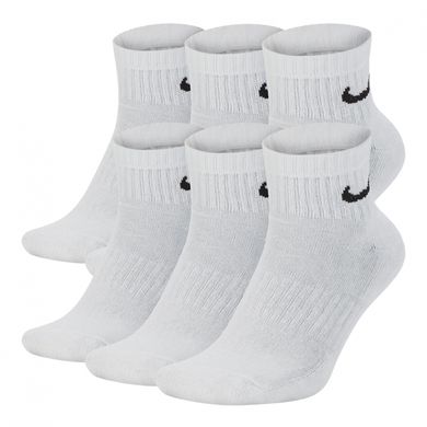Шкарпетки Nike Everyday Csh Ankl 6-pack white — SX7669-100, 46-50, 194954124858