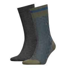 Носки Tommy Hilfiger Socks Basket Knit 2-pack gray/green/blue — 482017001-150, 43-46, 8718824568652