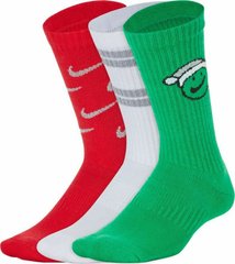 Шкарпетки Nike Everyday Kids Cushioned Crew 3-pack red/white/green — CV8575-902, 38-42, 194498612460