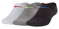 Шкарпетки Nike Performance Cushioned No-Show 3-pack black/gray/white — SX6843-906, 38-42, 823229541112