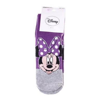 Носки Disney Minnie Head Minnie 1-pack purple/gray — 13893120-6, 36-41, 3349610000954