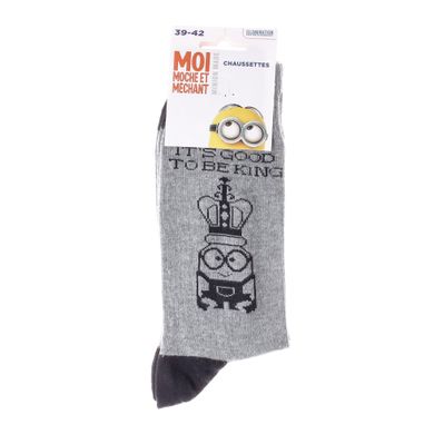 Шкарпетки Minions Minion + Crown 1-pack dark gray — 93154967-8, 43-46, 3349610011622