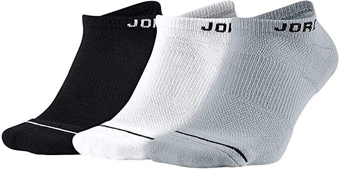 Шкарпетки Nike Jordan Jumpman No Show 3-pack black/white/gray — SX5546-018, 34-38, 883419009389