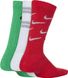 Шкарпетки Nike Everyday Kids Cushioned Crew 3-pack red/white/green — CV8575-902, 34-38, 194498612453