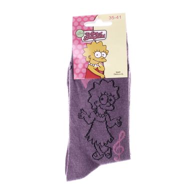 Шкарпетки The Simpsons Lisa I Love Music 1-pack pale pink — 13057681-4, 35-41, 3349610000046