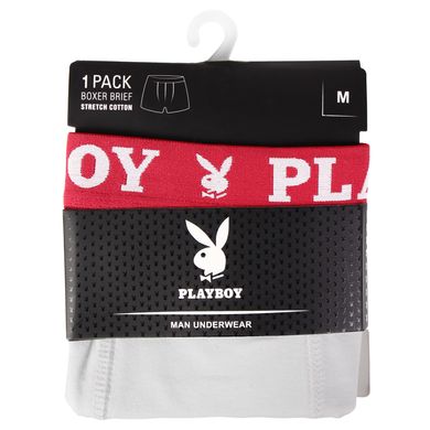 Трусы-боксеры Playboy Men's Underwear Classic 1-pack white — ANNYA-0001, S, 4050073003015