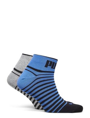 Шкарпетки Puma Unisex Quarter 2-pack black/gray/blue — 101002001-020, 39-42, 8718824798462