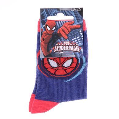 Шкарпетки Marvel Spider Man Head Spiderman blue &mdash; 43890147-8, 19-22, 3349610003610