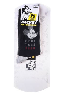 Шкарпетки Disney Mickey Writing In Mickey / Mickey All Over / Head Mickey +1 928 3-pack gray-black — 93154162-1, 39-42, 3349610011196