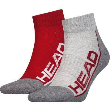 Шкарпетки Head PERFORMANCE QUARTER 2P UNISEX червоний, сірий Уні 35-38
