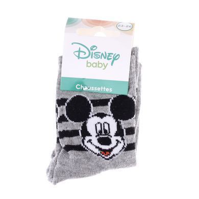 Шкарпетки Disney Mickey Head + Stripes gray &mdash; 43891247-4, 19-22, 3349610004174
