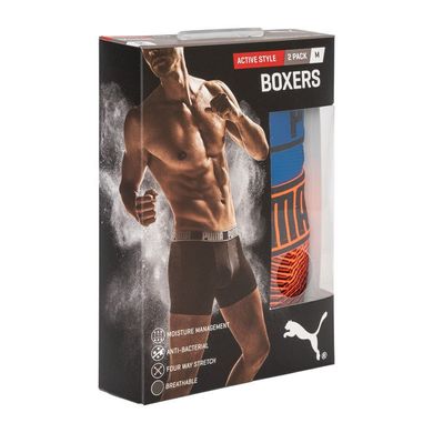 Трусы-боксеры Puma Active Boxer 2-pack blue/orange — 501010001-030, S, 8718824806082