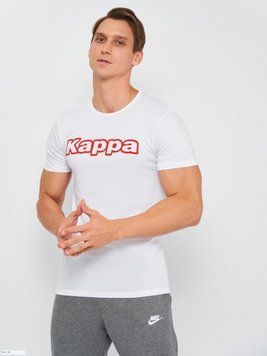 Футболка Kappa T-shirt Mezza Manica Girocollo 1-pack white &mdash; K1335 Bianco, L, 8032522599085