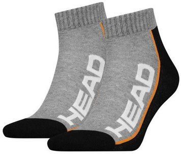Шкарпетки Head STRIPE QUARTER 2-PACK чорний, сірий Уні 35-38