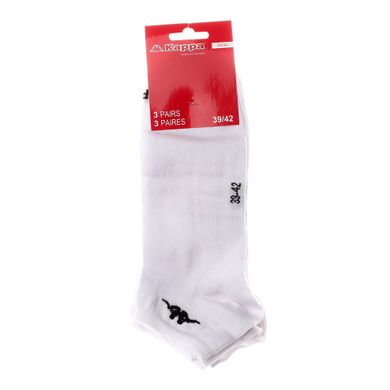 Шкарпетки Kappa 3-pack white — 93510516-1, 39-42, 3349600160743