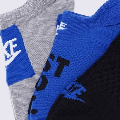 Носки Nike Everyday Lightweight No Show 3-pack black/gray/blue — SK0054-907, 34-38, 193153922241