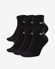 Шкарпетки Nike Everyday Cushioned Quarter 6-pack black — SX7669-010, 46-50, 194954124834