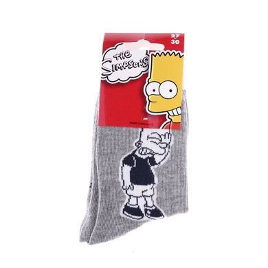 Носки The Simpsons Bart + Eat My Shorts gray — 83897612-3, 27-30, 3349610009209