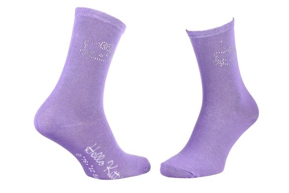Шкарпетки Hello Kitty Contour Strass Kitty Head 1-pack violet — 13840875-6, 35-41, 3349610000145