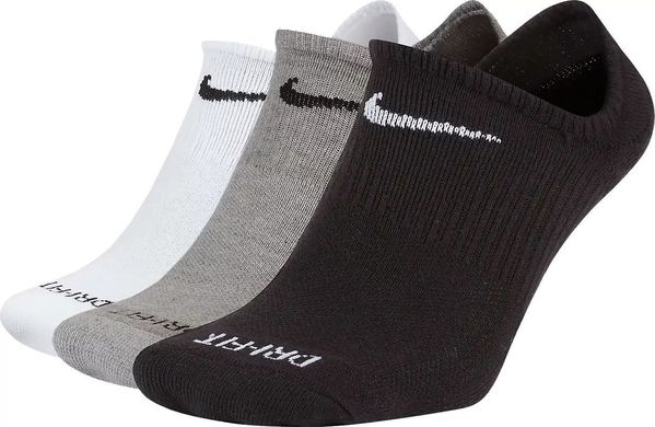 Шкарпетки Nike Evry Plus Cush Ns Foot 3-pack black/gray/white — SX7840-964, 38-42, 194955549605
