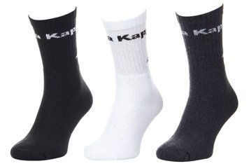 Шкарпетки Kappa Socks Logo Saboya 3-pack black/gray/white &mdash; 304MT00-909, 39-42, 8016279377608